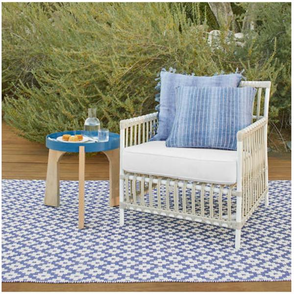 Phoenix Indoor / Outdoor Decorative Pillow - French Blue, 20" x 20"