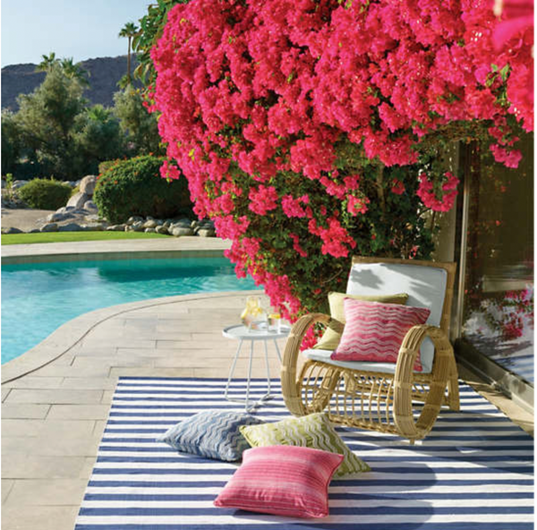 Scout Embroidered Indoor / Outdoor Decorative Pillow - French Blue, 20" x 20"