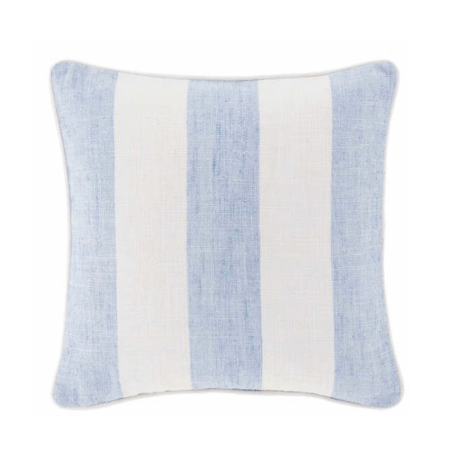 Awning Stripe Indoor / Outdoor Decorative Pillow - Soft French, 20" x 20"