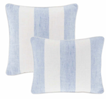Awning Stripe Indoor / Outdoor Decorative Pillow - Soft French, 20" x 20"