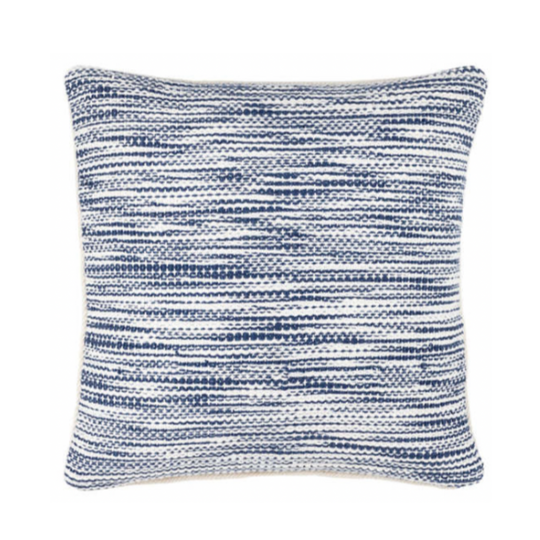 Tideline Indoor / Outdoor Decorative Pillow - Navy, 20" x 20"