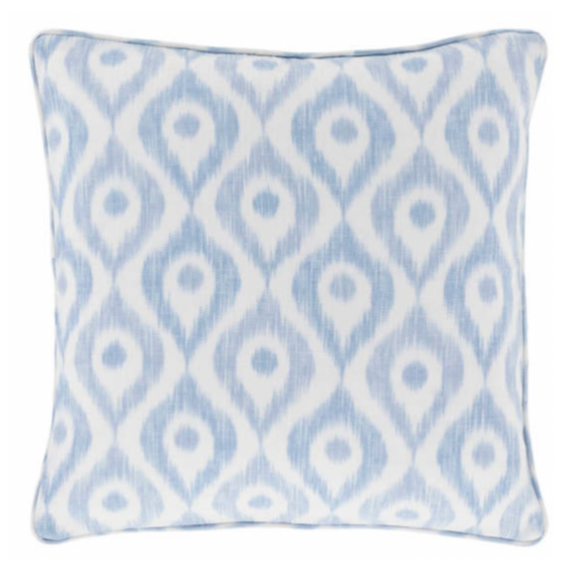 Indie Indoor / Outdoor Decorative Pillow - Blue, 22" x 22"
