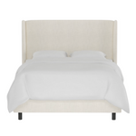 Clare Platform Bed, King & Queen, Talc Linen