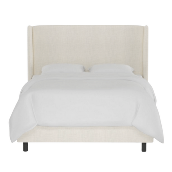 Clare Platform Bed, King & Queen, Talc Linen