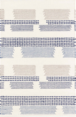 Tread Lightly Woven Cotton Rug, Navy