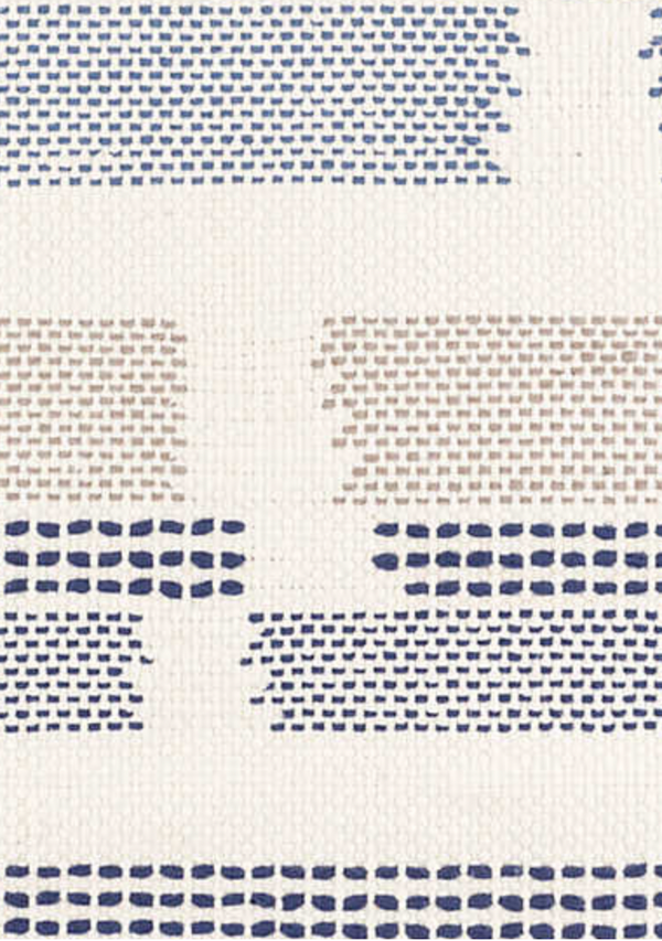Tread Lightly Woven Cotton Rug, Navy