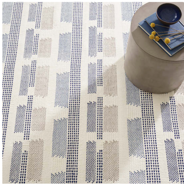 Tread Lightly Woven Cotton Rug, Navy