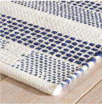Tread Lightly Woven Cotton Rug, Navy