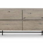 Marion Media Console, Washed Natural, 80"W x 17"D x 22"H