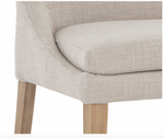 Rosine Dining Chair, Effie Flax Performance Fabric