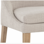 Rosine Dining Chair, Effie Flax Performance Fabric