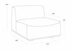 Darren Modular - Armless Chair, Moto Stucco - Contract Viable