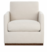 Portman Swivel Lounge Chair, Effie Linen