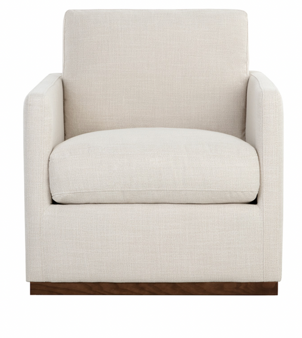 Portman Swivel Lounge Chair, Effie Linen