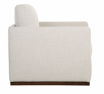Portman Swivel Lounge Chair, Effie Linen
