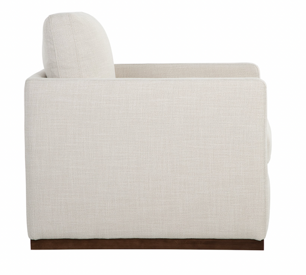 Portman Swivel Lounge Chair, Effie Linen