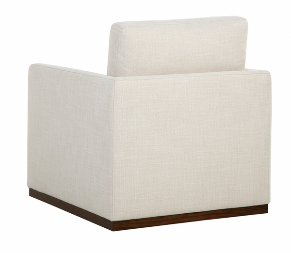 Portman Swivel Lounge Chair, Effie Linen