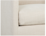 Portman Swivel Lounge Chair, Effie Linen