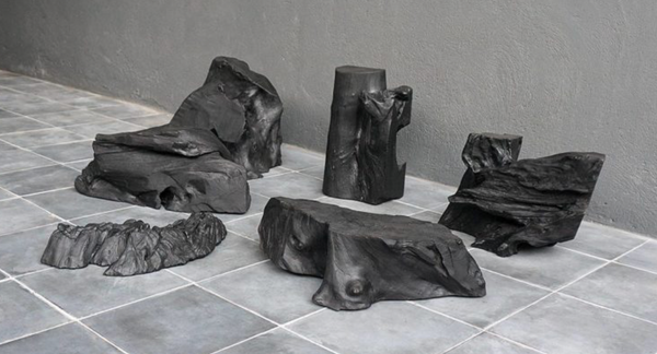 Black Wood Jewelry Stand