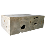 Weathered Rustic Teak Part Table, 48"L x 32"W x 16"H