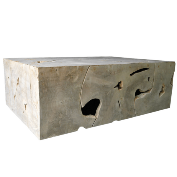 Weathered Rustic Teak Part Table, 48"L x 32"W x 16"H