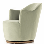Aurora Swivel Chair, Modern Velvet Willow