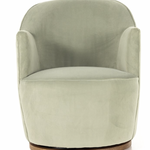 Aurora Swivel Chair, Modern Velvet Willow