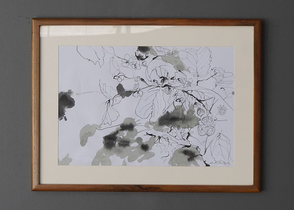 Original Ink Painting on Paper by Ramadhyan - S1, 22" x 17"