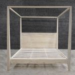 Reclaimed Teak Canopy Bed - Weathered, King & Queen