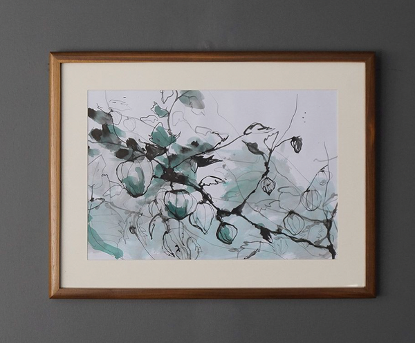 Original Ink Painting on Paper by Ramadhyan - S4, 22" x 17"