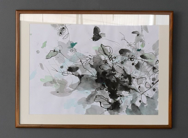 Original Ink Painting on Paper by Ramadhyan - L1, 29" x 22"