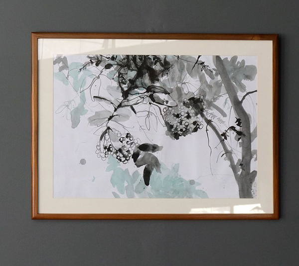 Original Ink Painting on Paper by Ramadhyan - L2, 29" x 22"