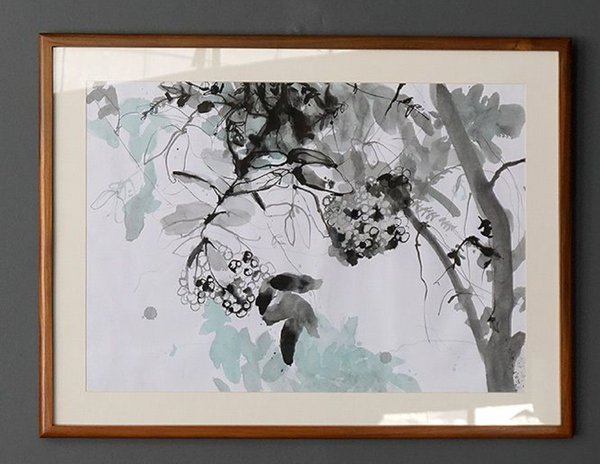 Original Ink Painting on Paper by Ramadhyan - L2, 29" x 22"