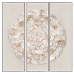 Capiz Medallion Triptych, 46" x 43"