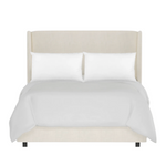 Clare Platform Bed, King & Queen, Talc Linen