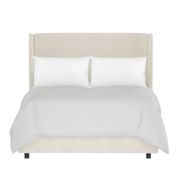 Clare Platform Bed, King & Queen, Talc Linen