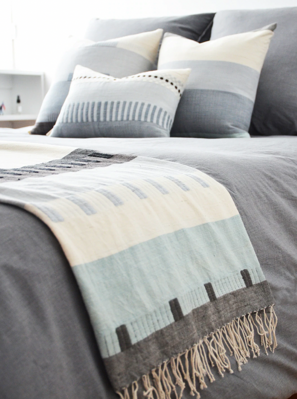 Bale Pillow - Mist, 18" x 18"