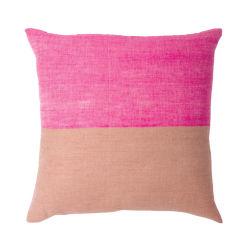 Karo Pillow - Cerise, 20" x 20"