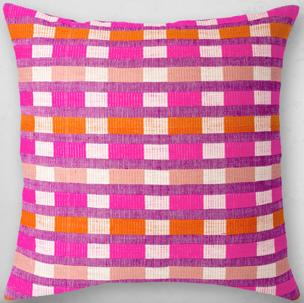Mursi Pillow - Cerise, 26" x 26"