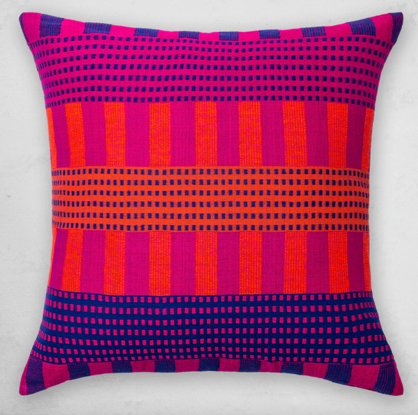 Gey Pillow - Fuchsia, 22" x 22"