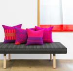 Gey Pillow - Fuchsia, 22" x 22"