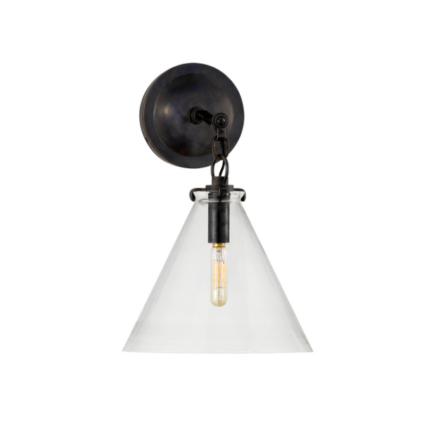 Katie Conical Sconce - Dark Bronze, Small, 9.4"W
