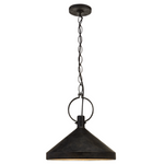 Limoges Pendant - Aged Iron, Large
