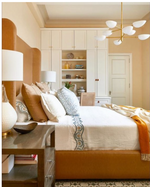 Graphic Two-Tier Chandelier, Antique Brass & Matte White