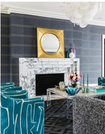Loire Chandelier - Gild & White Strie Glass
