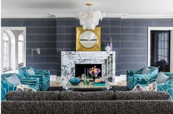 Loire Chandelier - Gild & White Strie Glass