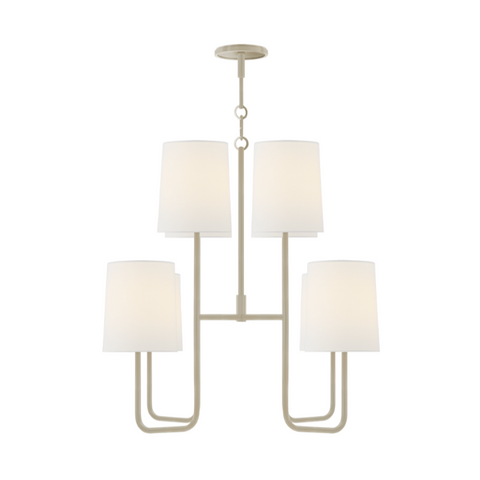 Go Lightly Chandelier - China White, Medium