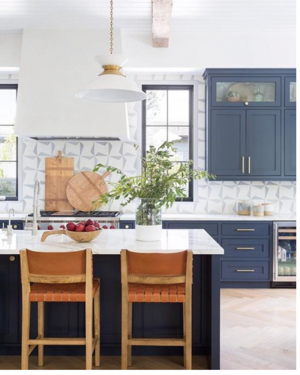 Alborg Stacked Pendant, Antique Burnished Brass & Matte White