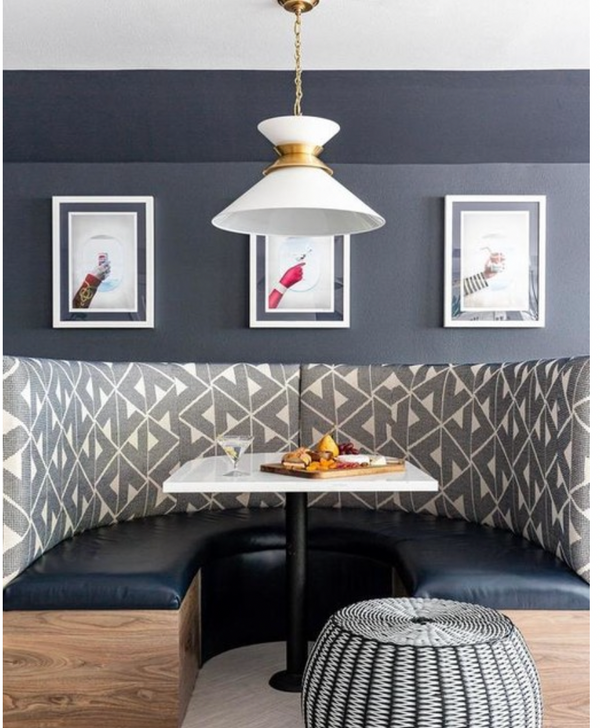 Alborg Stacked Pendant, Antique Burnished Brass & Matte White