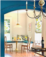 Alborg Stacked Pendant, Antique Burnished Brass & Matte White